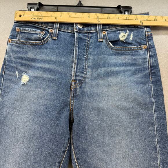 Levi's Jeans Women's 29 (size 8) Blue Wedgie Skinny Button Fly Distressed EUC - Picture 11 of 15
